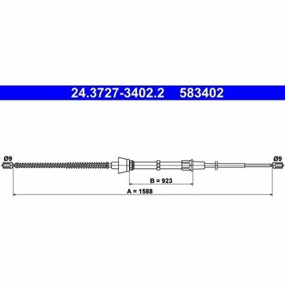 Ultimissimo Modello ATE 24.3727-3402.2 Cavo Comando, Freno Stazionamento
