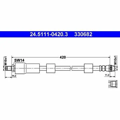 Popolare ATE 24.5111-0420.3 Flessibile del Freno