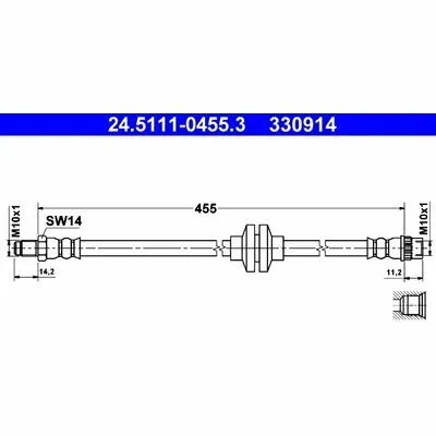 Scelto Dai Clienti ATE 24.5111-0455.3 Flessibile del Freno