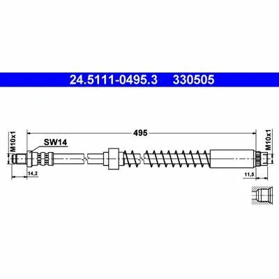 Prezzo Ridotto ATE 24.5111-0495.3 Flessibile del Freno