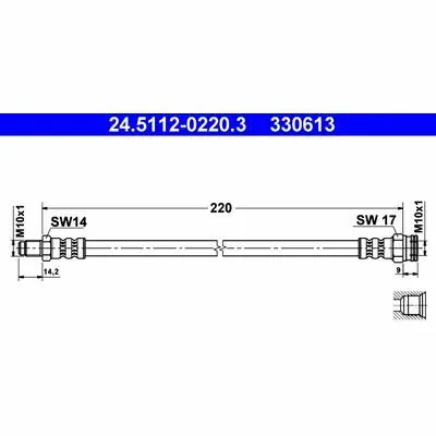 Subito Disponibile ATE 24.5112-0220.3 Flessibile del Freno