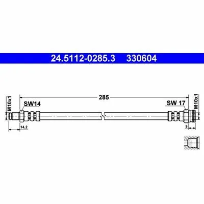 Offerta Lampo ATE 24.5112-0285.3 Flessibile del Freno
