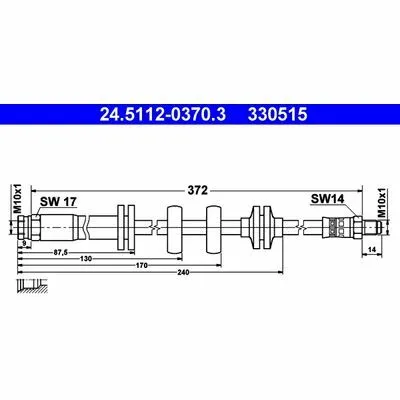 ATE 24.5112-0370.3 Flessibile del Freno Promo Stagionale