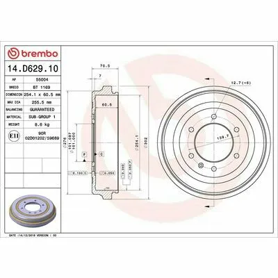 Ordina Subito BREMBO ESSENTIAL LINE 14.D629.10 Tamburo Freno