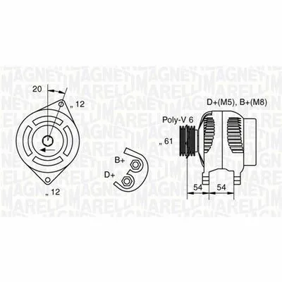 Ultimissimo Modello MAGNETI MARELLI 063321833010 Alternatore