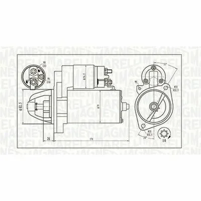Spedizione Espresso MAGNETI MARELLI 063721202010 Motorino d‘Avviamento