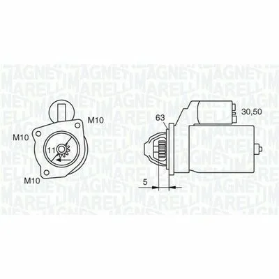 Spedizione Espresso MAGNETI MARELLI 063721377010 Motorino d‘Avviamento