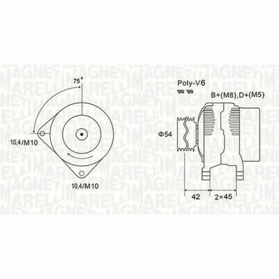MAGNETI MARELLI 063731564010 Alternatore Prezzo Di Fabbrica