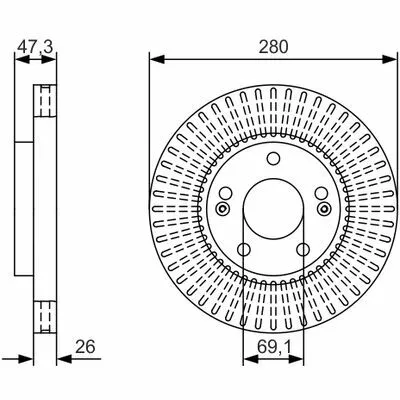 Nuovo Arrivo BOSCH 0 986 479 U10 Disco Freno