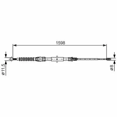 BOSCH 1 987 482 379 Cavo Comando, Freno Stazionamento Occasione