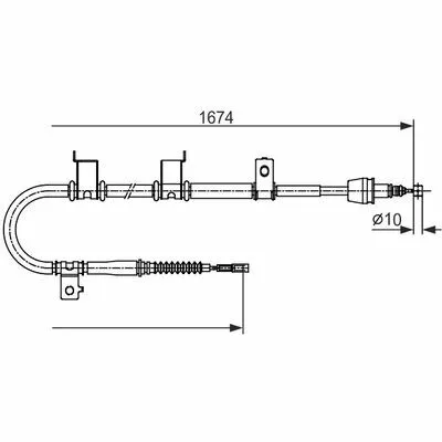 BOSCH 1 987 482 714 Cavo Comando, Freno Stazionamento Novità