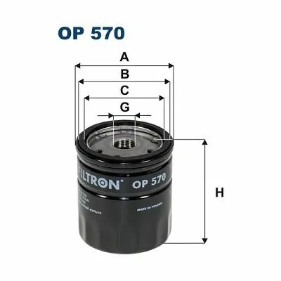 Promozione Esclusiva FILTRON OP 570 Filtro Olio