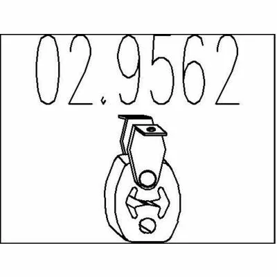 MTS 02.9562 Supporto, Imp. gas Scarico Esclusivo