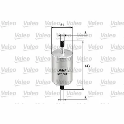 VALEO 587001 Filtro Carburante Occasione