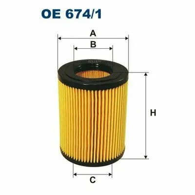 FILTRON OE 674/1 Filtro Olio Popolare