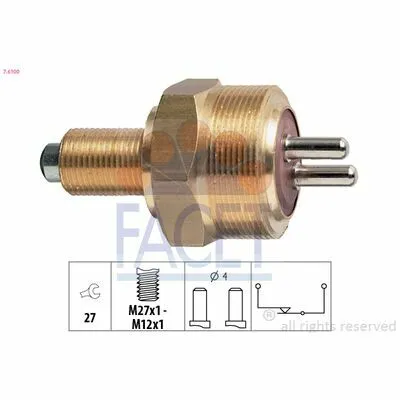FACET Made in Italy - OE Equivalent 7.6100 Interruttore, Luce di Retromarcia Nuova Collezione
